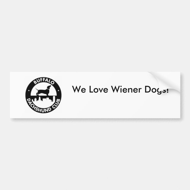 Autocollant De Voiture Nous aimons des chiens de saucisse ! Adhésif pour (Devant)