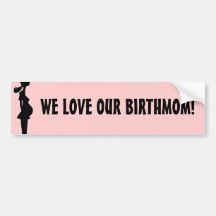 AUTOCOLLANT DE VOITURE NOUS AIMONS NOTRE BIRTHMOM !