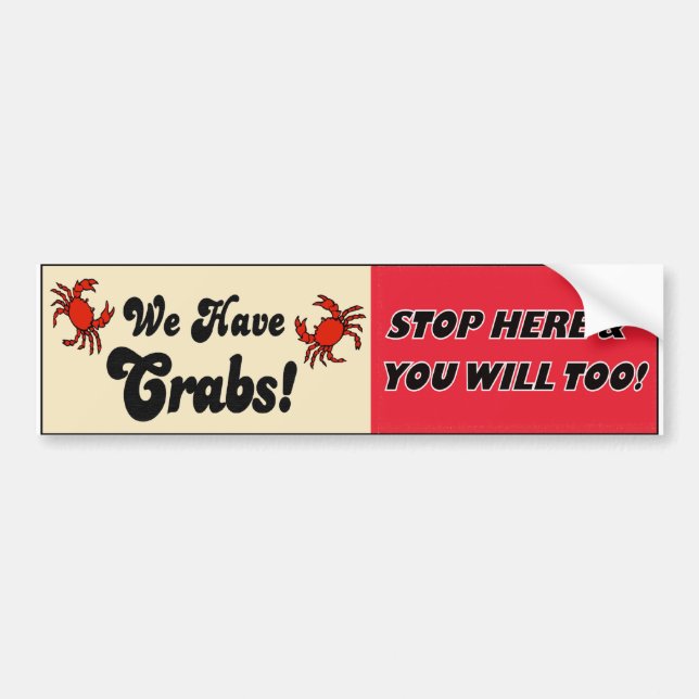 Autocollant De Voiture Nous avons des crabes ! (Devant)