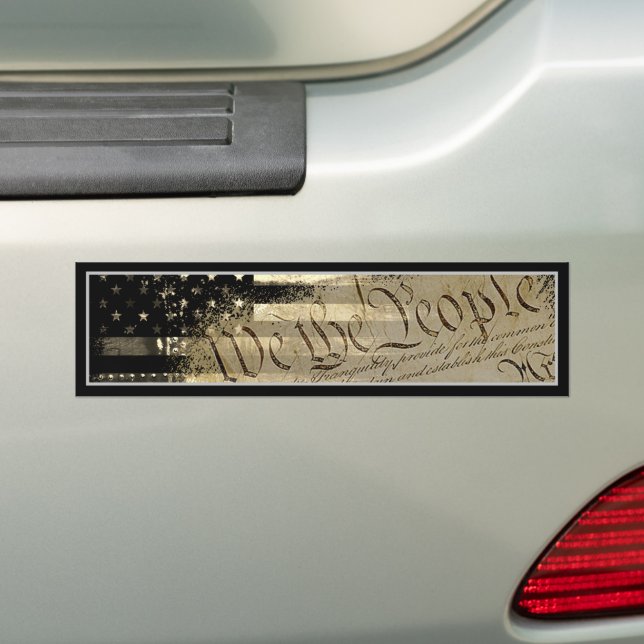 Autocollant De Voiture NOUS LE PEUPLE DÉSERT LE Drapeau industriel améric (En voiture)
