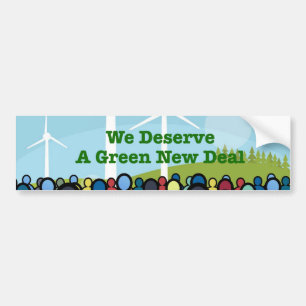 Autocollant De Voiture Nous méritons un New Deal vert