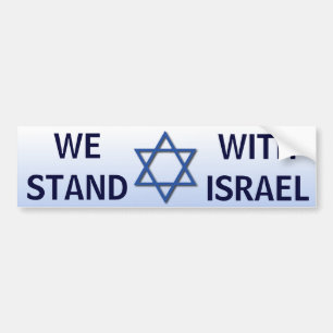 Autocollant De Voiture Nous nous tenons avec l'Israël