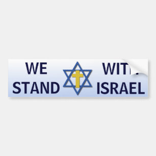Autocollant De Voiture Nous nous tenons avec l'Israël