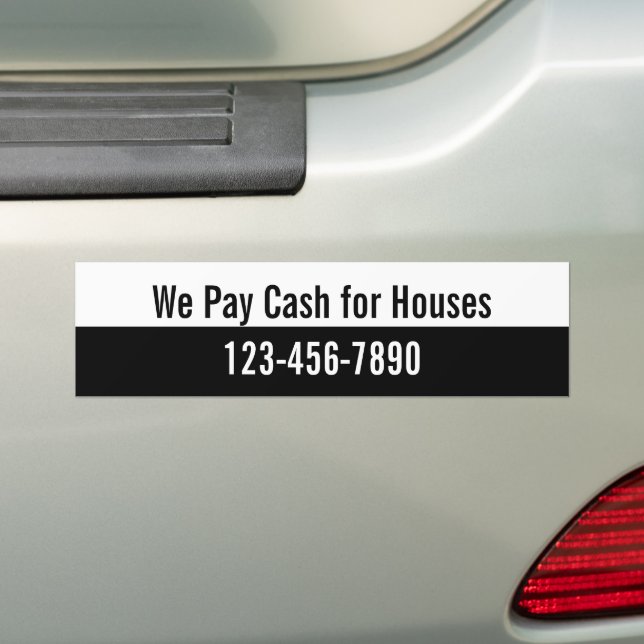 Autocollant De Voiture Nous payons comptant pour les maisons Investisseur (En voiture)