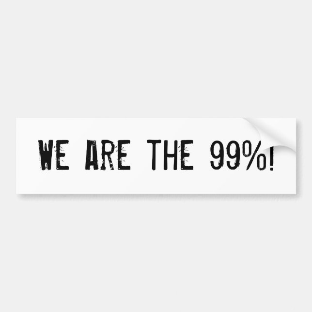 Autocollant De Voiture Nous sommes les 99% ! (Devant)
