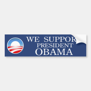 Autocollant De Voiture Nous soutenons l'adhésif pour pare-chocs d'Obama