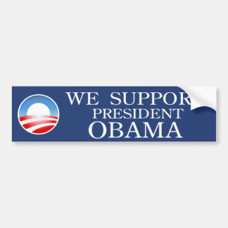 Autocollant De Voiture Nous soutenons l'adhésif pour pare-chocs d'Obama