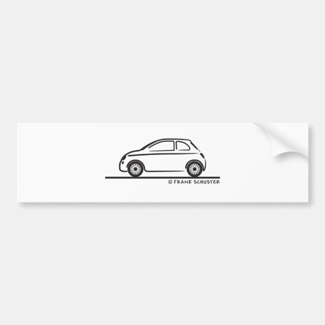 Autocollant De Voiture Nouveau Fiat 500 Cinquecento (Devant)
