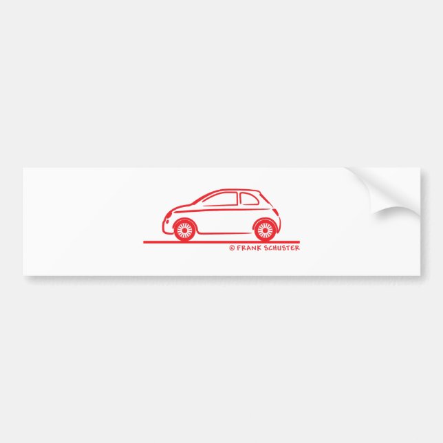 Autocollant De Voiture Nouveau Fiat 500 Cinquecento (Devant)