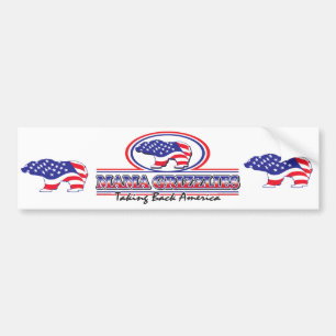 Autocollant De Voiture NOUVEAU-Patriotique-Grizzly