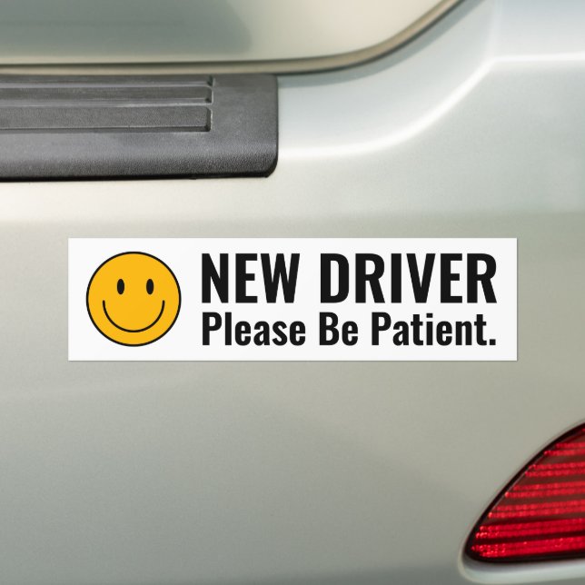 Autocollant De Voiture Nouveau pilote : Soyez Patient (En voiture)