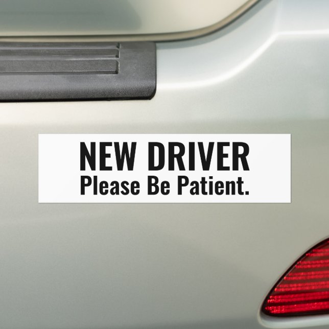 Autocollant De Voiture Nouveau pilote : Soyez Patient (En voiture)