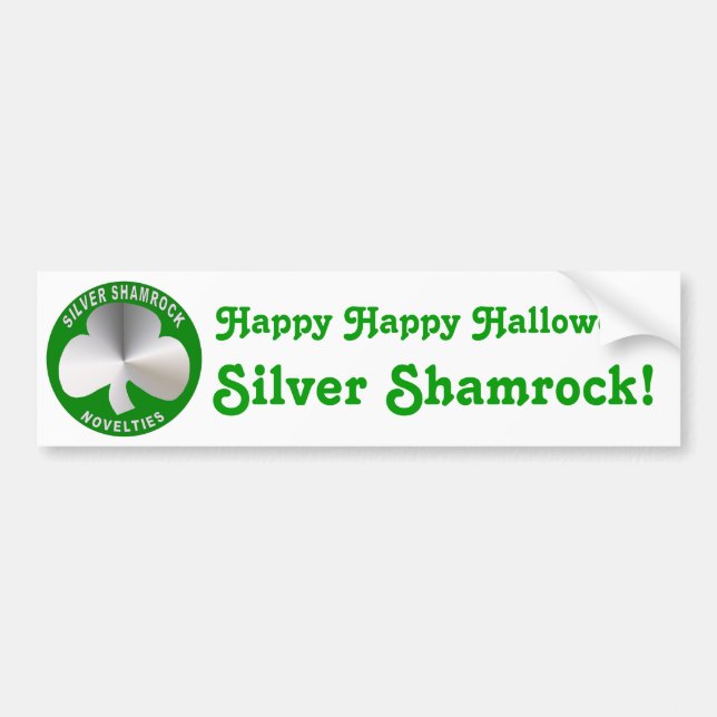 Autocollant De Voiture Nouveautés argentées de shamrock (Devant)