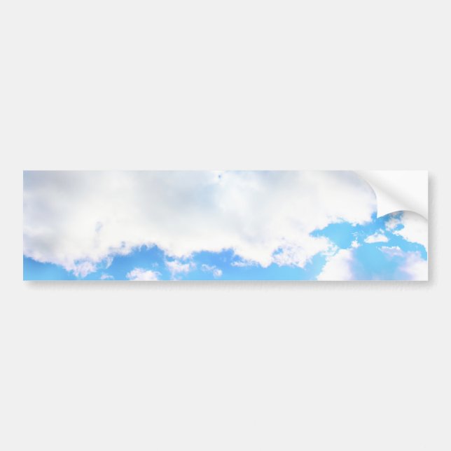 Autocollant De Voiture Nuages blancs et ciel bleu (Devant)