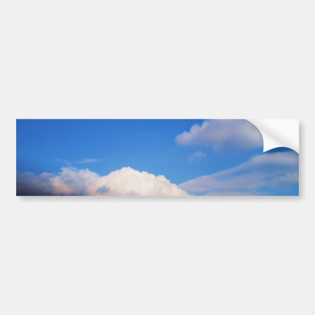 Autocollant De Voiture Nuages blancs et ciel bleu (Devant)