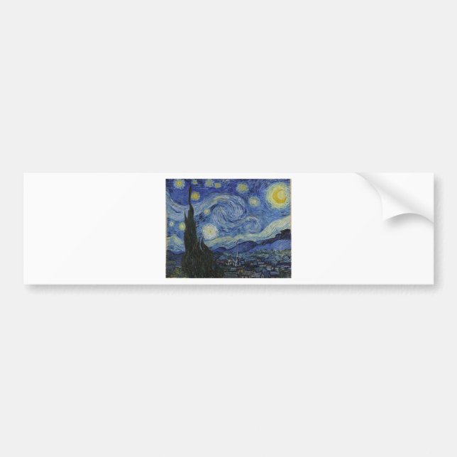 Autocollant De Voiture Nuit étoilée de Van Gogh (Devant)