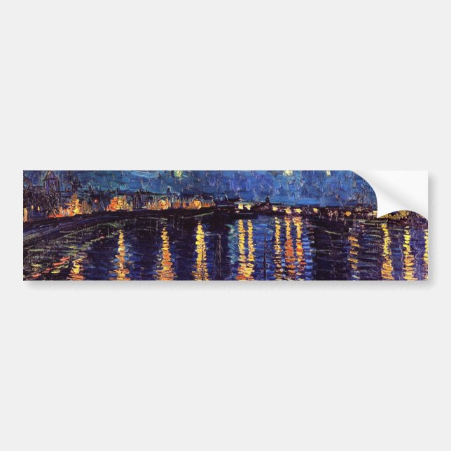 Autocollant De Voiture Nuit étoilée sur le Rhône par Van Gogh (Devant)