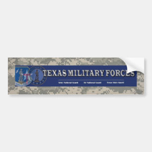 Autocollant De Voiture numérique, forces militaires du Texas