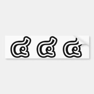 Autocollant De Voiture Numéro 4 thaïlandais / Quatre / ๔ (See/Si) Écritur