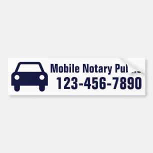 Autocollant De Voiture Numéro de téléphone personnalisé de notaire public