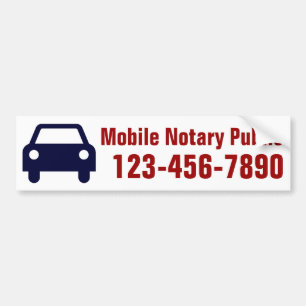 Autocollant De Voiture Numéro de téléphone public du notaire mobile Custo