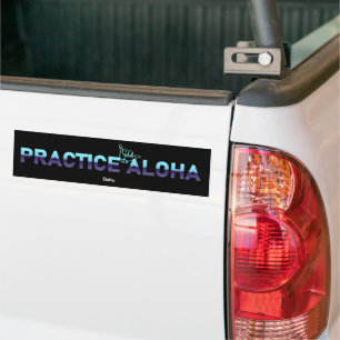 Autocollant De Voiture Oahu Pratiquer Aloha Chiller Shaka (Hang lâche)