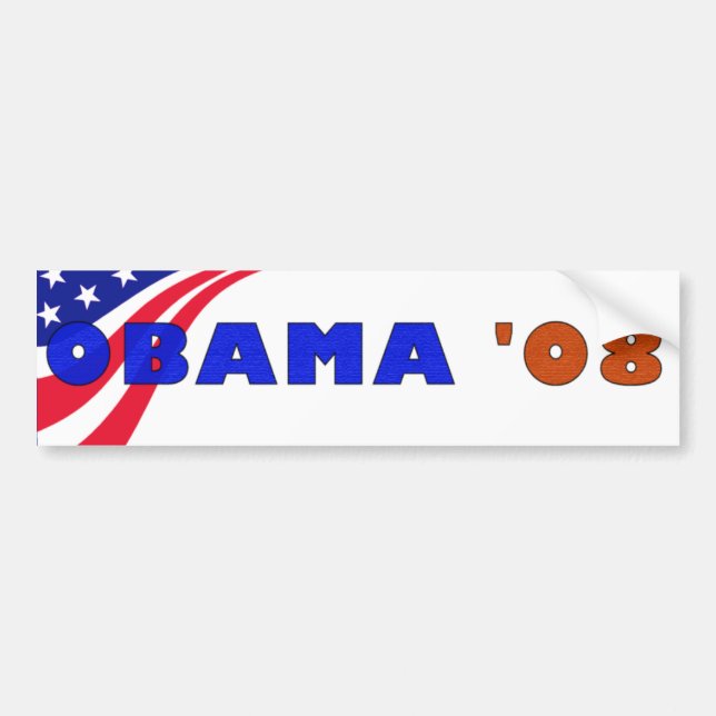 Autocollant De Voiture Obama 08 (Devant)