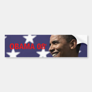 AUTOCOLLANT DE VOITURE OBAMA 08'