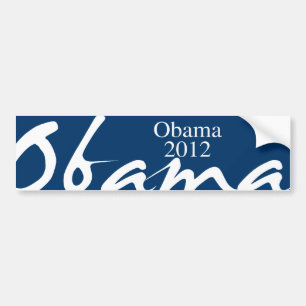 AUTOCOLLANT DE VOITURE OBAMA 2012 -