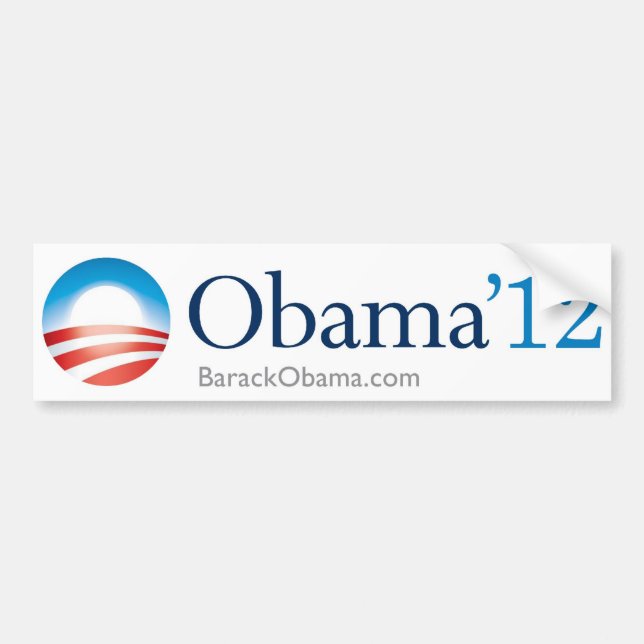 Autocollant De Voiture Obama 2012 (Devant)