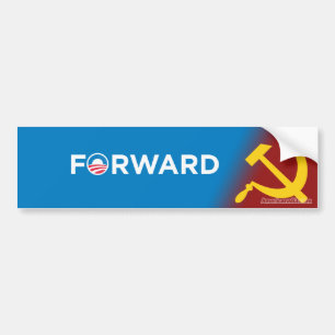 Autocollant De Voiture Obama 2012 (parodie) en avant dans le socialisme