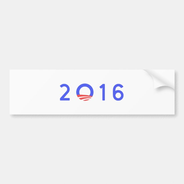 AUTOCOLLANT DE VOITURE OBAMA 2016 (Devant)
