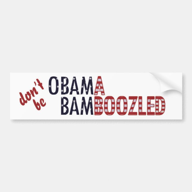 Autocollant De Voiture Obama a embobiné - customisé (Devant)