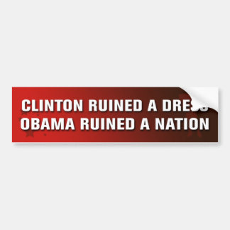 Autocollant De Voiture Obama a ruiné une nation
