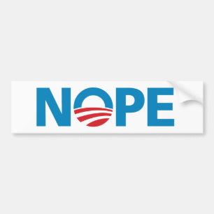 Autocollant De Voiture Obama, adhésif pour pare-chocs de "NOPE"