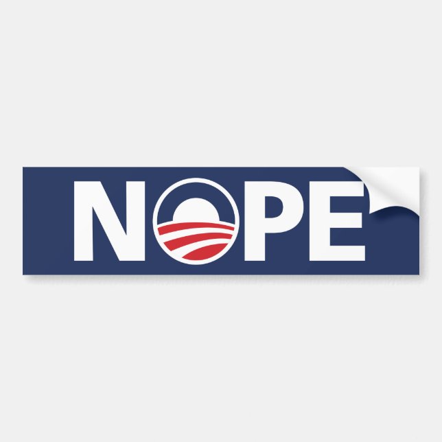 Autocollant De Voiture Obama, adhésif pour pare-chocs de "NOPE" (Devant)