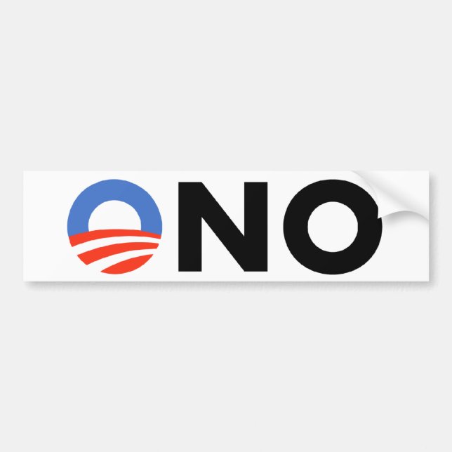 Autocollant De Voiture Obama aucun Bama Nobama oh aucun Obama (Devant)