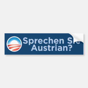 Autocollant De Voiture Obama - Autrichien de Sprechen Sie ? Adhésif pour