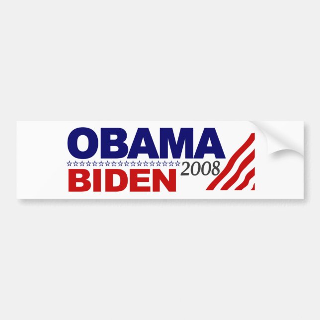 Autocollant De Voiture Obama Biden 2008 (Devant)