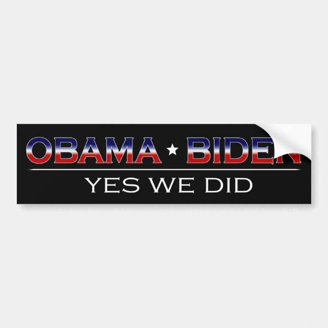 Autocollant De Voiture Obama * Biden - adhésif pour pare-chocs (Devant)