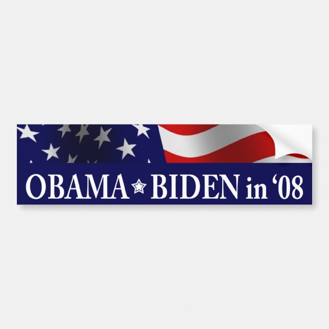 Autocollant De Voiture Obama Biden dans l'autocollant pare-chocs 2008 (Devant)