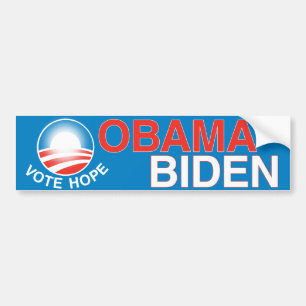 Autocollant De Voiture Obama Biden - espoir de vote