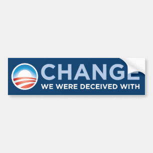 Autocollant De Voiture Obama-Changement nous avons été trompés avec