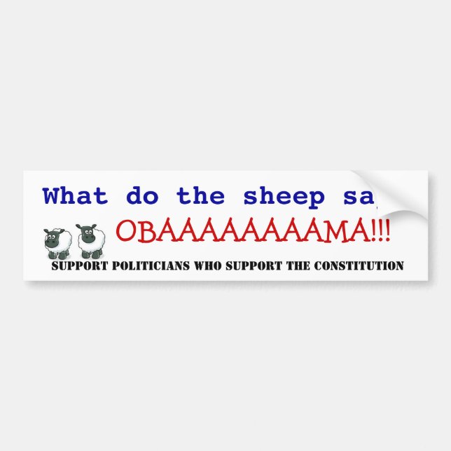 Autocollant De Voiture Obama contre la constitution (Devant)
