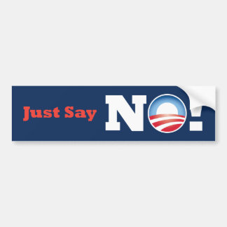 Autocollant De Voiture Obama disent juste NON ! bumpersticker