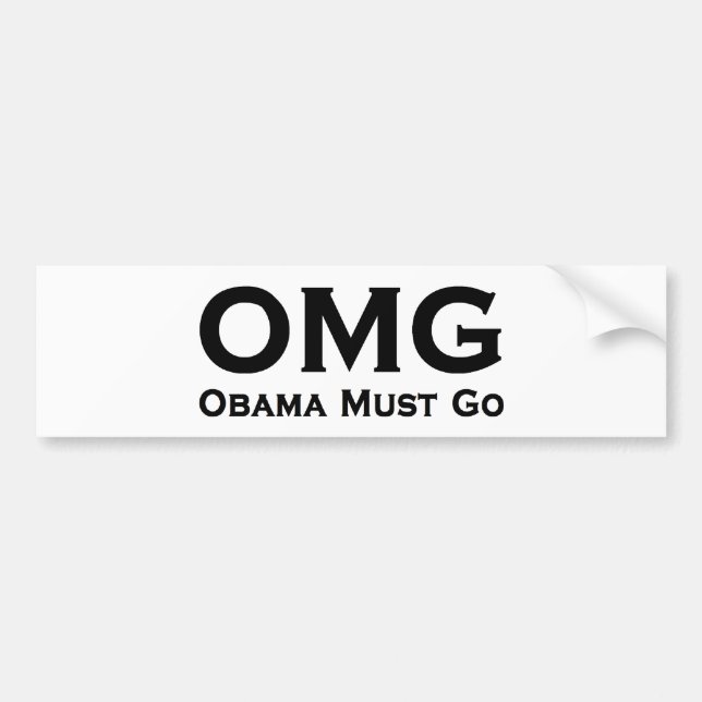 Autocollant De Voiture Obama doit aller anti Obama (Devant)