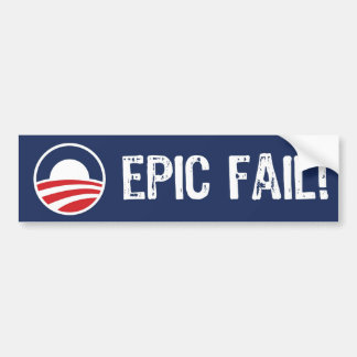 Autocollant De Voiture Obama, échouer épique ! Adhésif pour pare-chocs