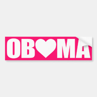 AUTOCOLLANT DE VOITURE ""OBAMA" ÉCRIT AVEC LE COEUR "