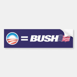 Autocollant De Voiture Obama égale l'adhésif pour pare-chocs de Bush
