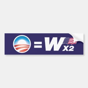 Autocollant De Voiture Obama égale l'adhésif pour pare-chocs de Bush